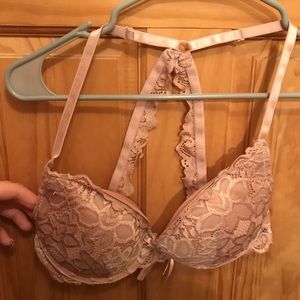 Pink laced bralette